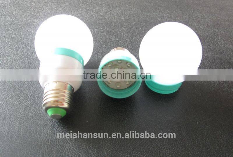Newest 3W colourful changing light LED bulb crystal and PBT material