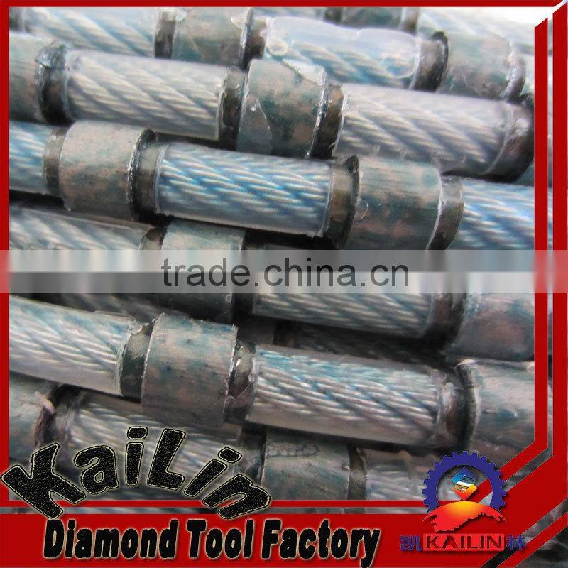 Diamond cutting rope for granite, marble block squaring