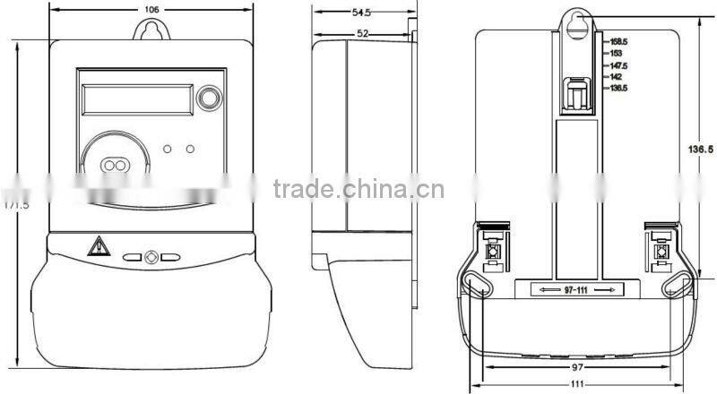 Single Phase China prepayment meter