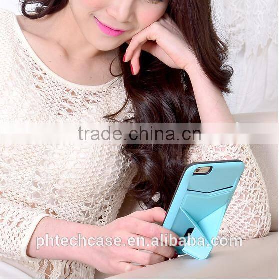 for iphone 6 credit card case TPU + PU leather Bar Phone Case cover new style