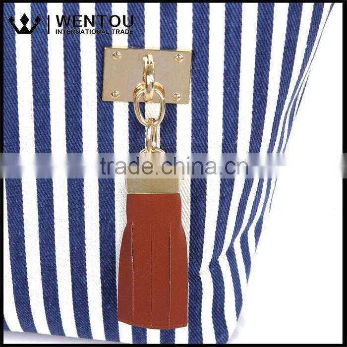 Free Shipping Personalized Canvas Stripe Handbag