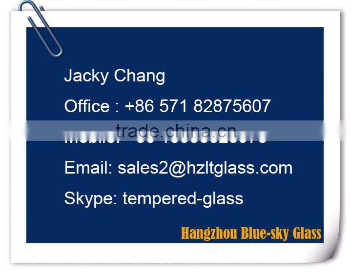 Standard size 12mm silk screen tempered glass panel with CE certificates