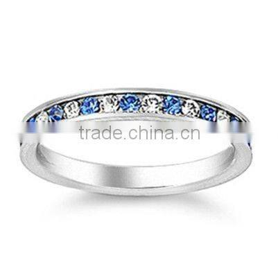 factory direct supply girl's Stainless steel crystal ring