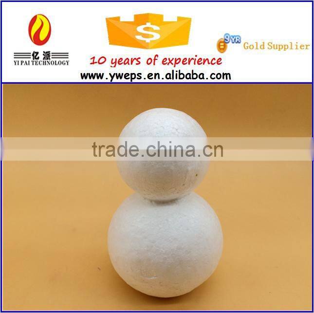 wholesale price white foam craft snowman for christmas ornament and diy for kids