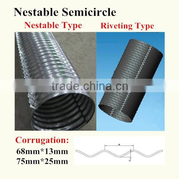 large diameter corrugated steel pipe