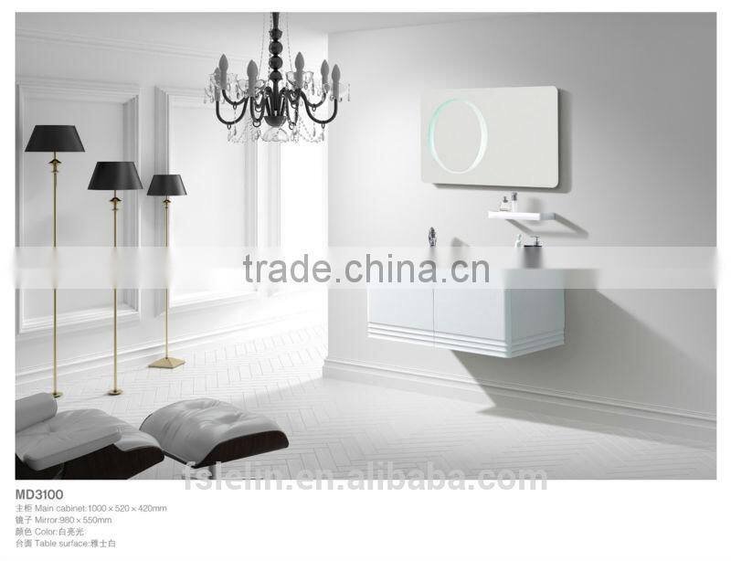 Modern floor standing solidwood bathroom vanity design wash basin vanities LM-3100