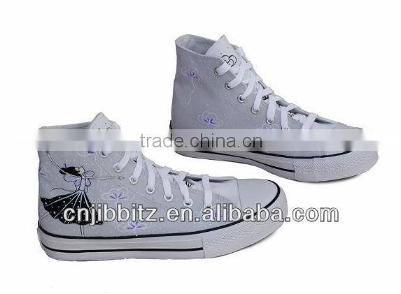 New design plain canvas shoes vulcanized shoes