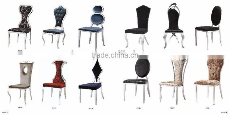 Classic Design Stainless Steel Wedding Chair High Back Dining Chair Banquet Chair Hotel Chair