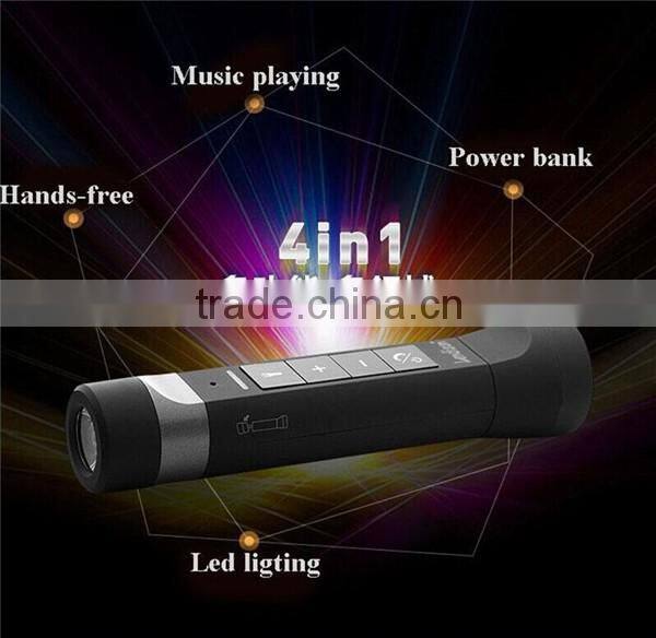Bicycle Speakers Subwoofers Multifunction Stereo Bluetooth Wireless Speaker Power Bank Chargers Flashlight Riding MP3 4 in 1