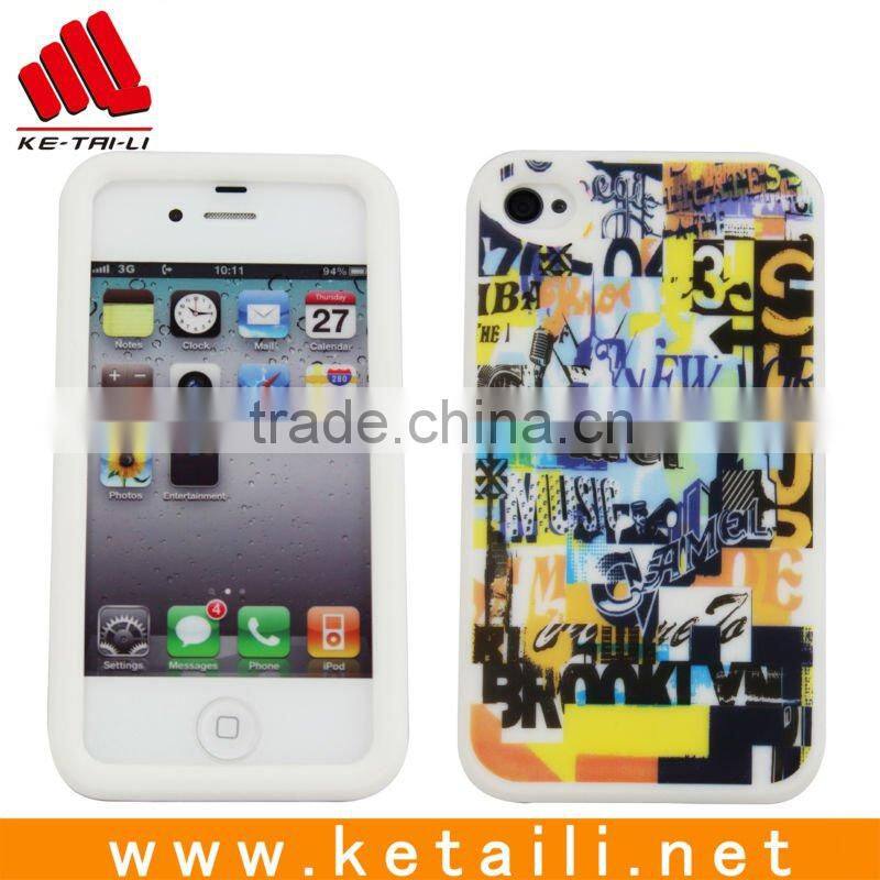 silicone for printing case for iphone 4