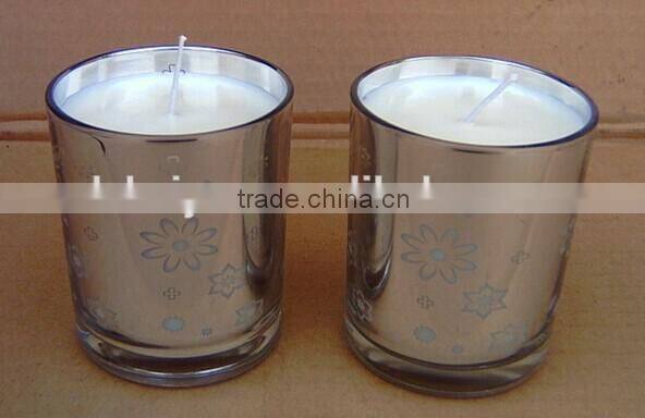 plating glass soy candle