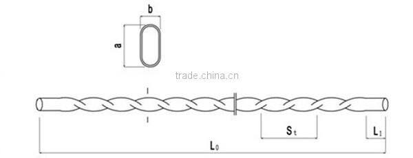 low pressure carbon steel twisted tube heat exchanger