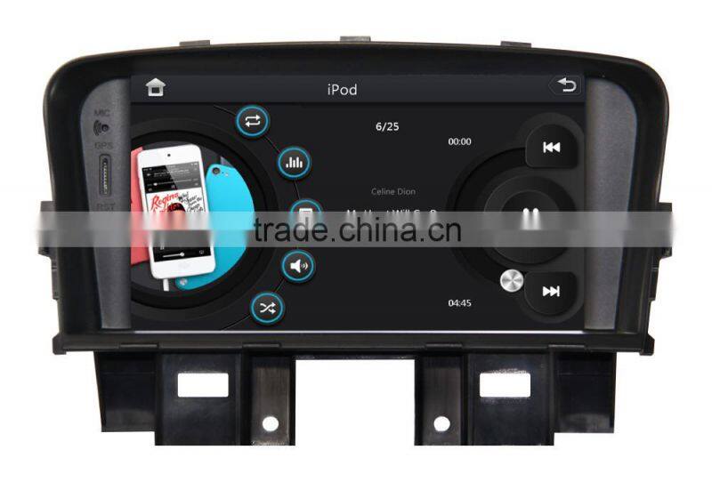 dashboard placement car dvd player for chevrole cruze with GPS/Rear View Camera/BT/3G/WIFI/TV/Radio/RDS functions