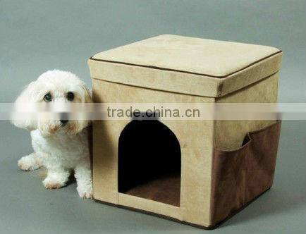 Stronger! Brown Corduroy folding storage stool/ottoman