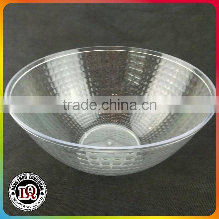 High Quality Clear Color Stripe Plastic Bowl