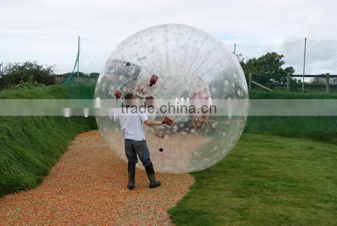Football shaped inflatable boby zorb ball 3m inflatable bumper soccer for adults
