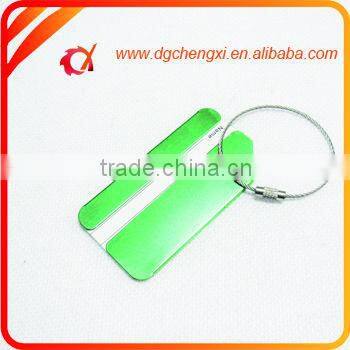 2015 Wholesale Stylish aluminum silver color Airplane Luggage Tags