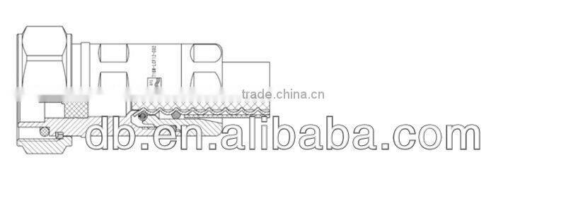 din male connector for 1/2 cable