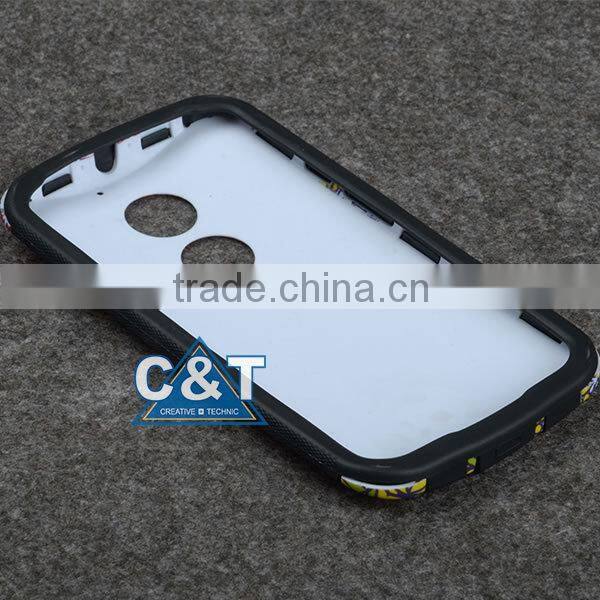 C&T 4 Colors Hybrid TPU Frame 2 in 1 Combo Case For Motorola Moto X2