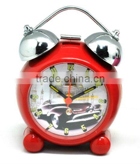 2013 new products metal desk/table twin bell /double bell alarm clock for promotion/retail