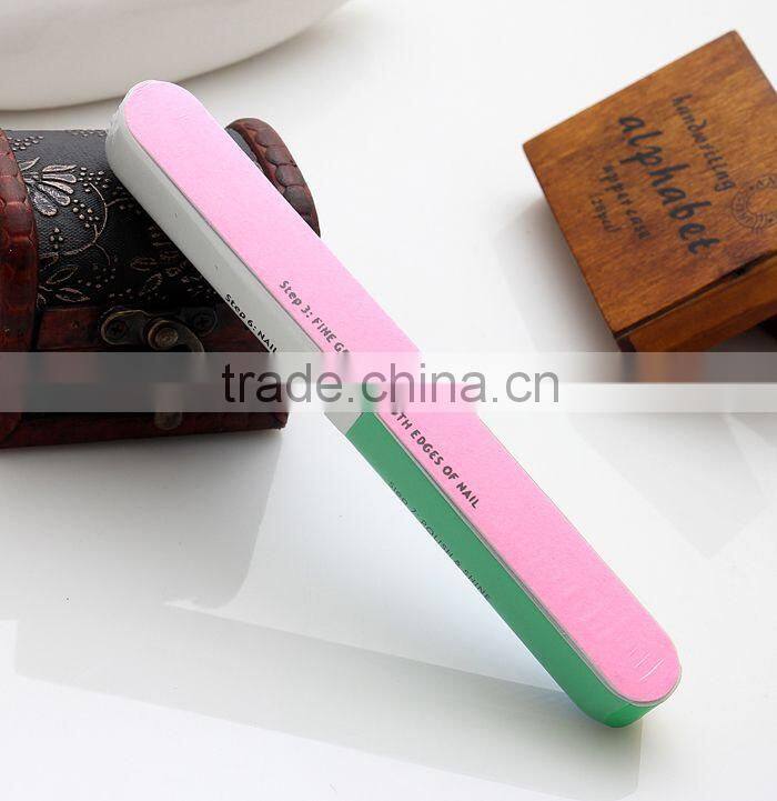 Fashion beauty 100/180 grit Nail File,OEM WF-1 Professional Black Wood disposable nail file and buffer for nail tools