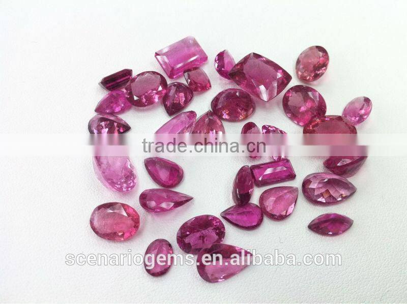 #AMZZ Natural Multi-Shape Faceted/Cut Loose Gemstone Rubellite