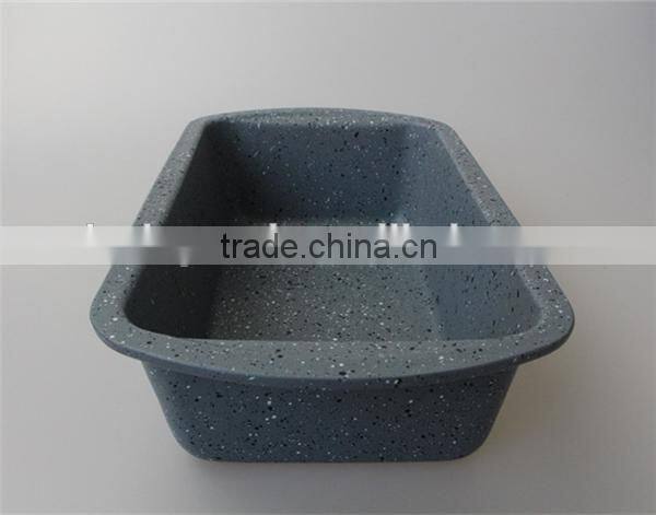 non-stick carbon steel metal baking tray mould marble enamel coating loaf pan