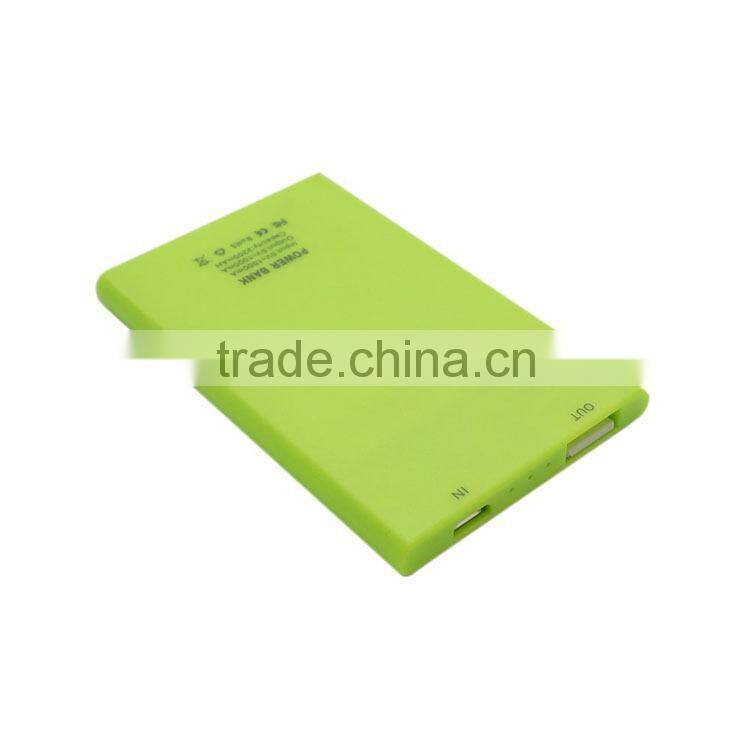 hot new products for 2015 super slim cerdit card size power bank 2000mah