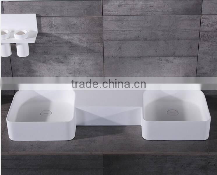 Hot sale acrylic solid surface basin/resin wash basin,Wall mounted acrylic solid surface wash basin