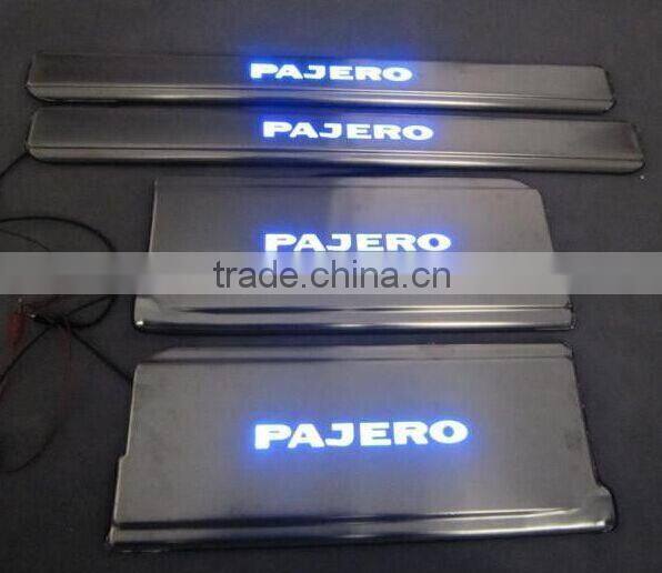 Door sill for Mitsubishi Pajero with LED Stainless steel material