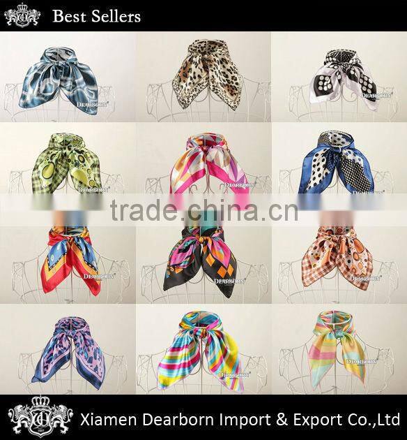 Soft Silk Scarf Maker Custom Design Printing Scarves