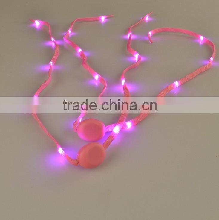 for shoe sole flashing Nylon light led shoelace