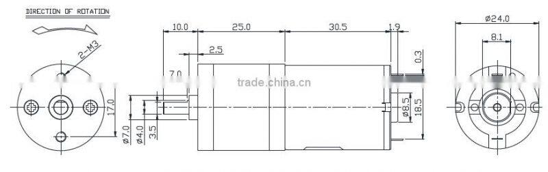 China factory price First Grade 8w 12v dc motor