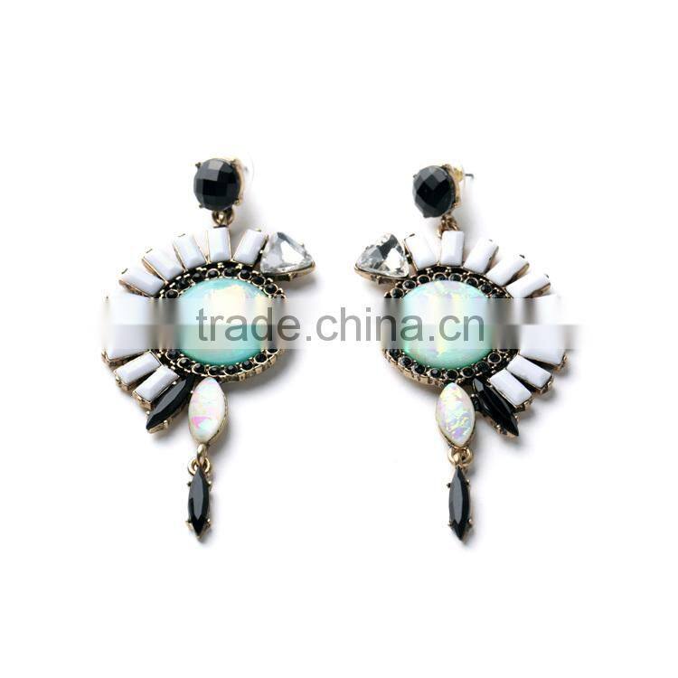 2015 Fashion Earring with Faux Opal