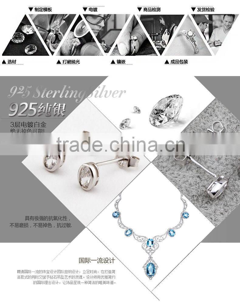 OUXI Wholesale unique 925 sterling silver ladies crystal earring Made With Crystal Y20199