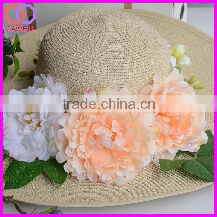 silk peony head flowers wholesale for hat decoration