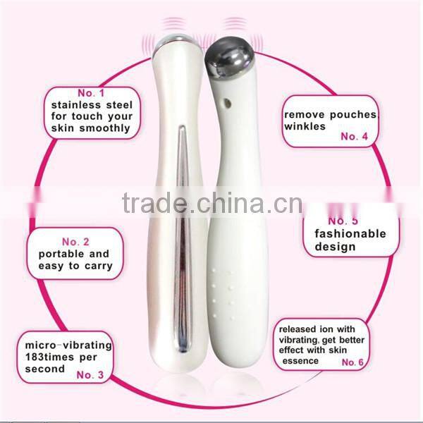 New product for 2015 ion anti-wrinkle handheld vibrating face beauty facial massager