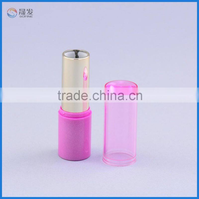 Nice looking light rose plastic lipstick container