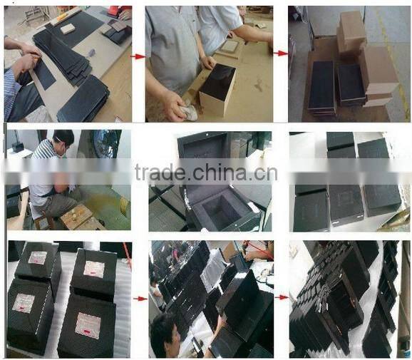 pu leather watch box with velet(fabric) material inside finishing