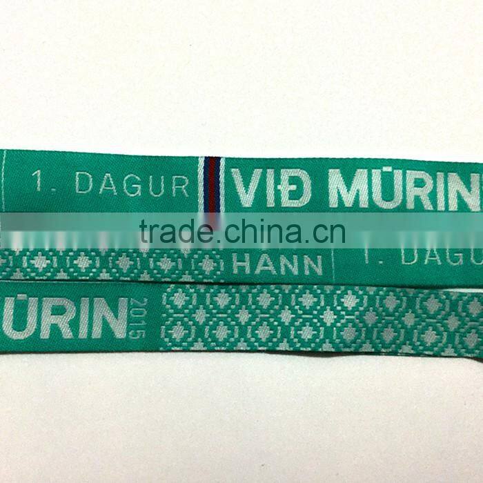 Manufacture customized logo woven wristband