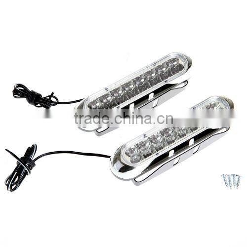 Universal White 16 LED Daytime Running Light DRL Car Fog Day Driving Lamp 2pcs