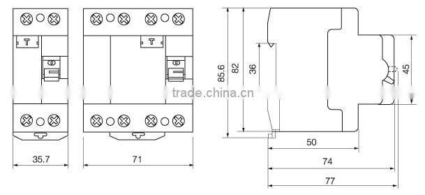 rccb BDL18-63 10KA residual current circuit breaker