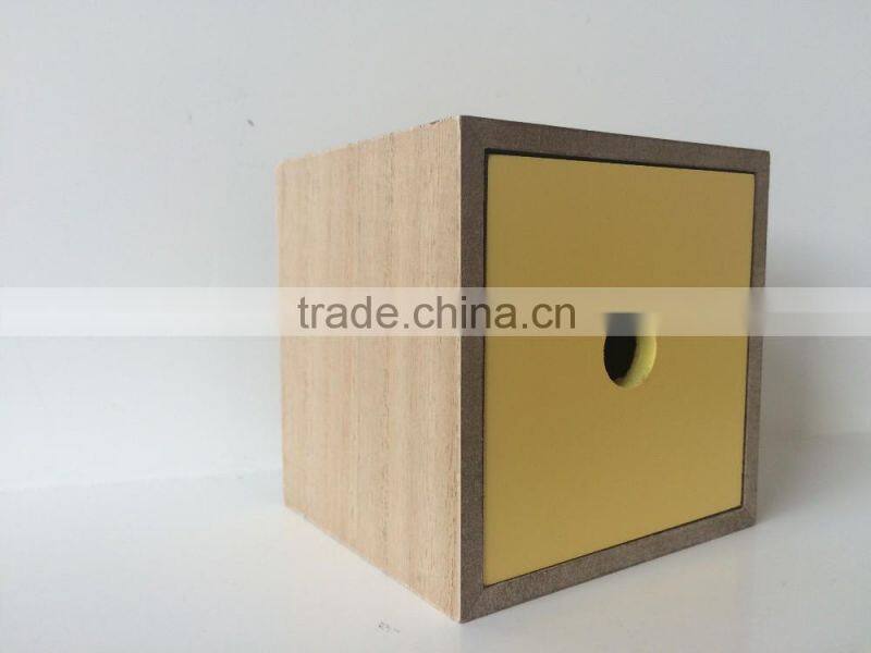 yellow wholesale decorative storage wooden table case