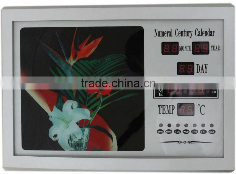 Digital calendar home decor indoor digital clock electronic digital wall clock