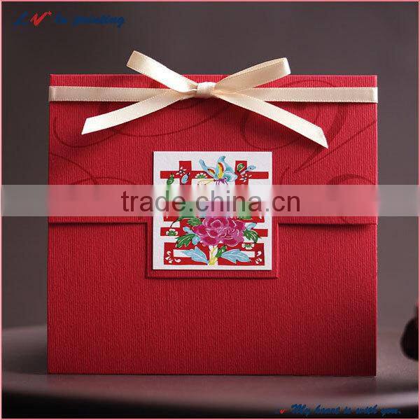 The eternal love unique romantic love paper wedding card/ elegant romantic wedding invitation card