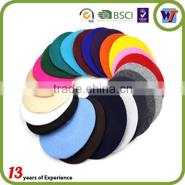 Custom various colors fashion women wool beret hats wholesale