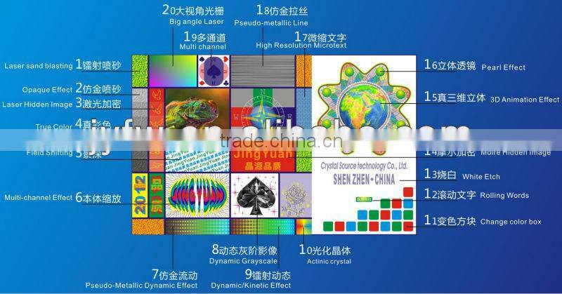 3d hologram laser security code sticker