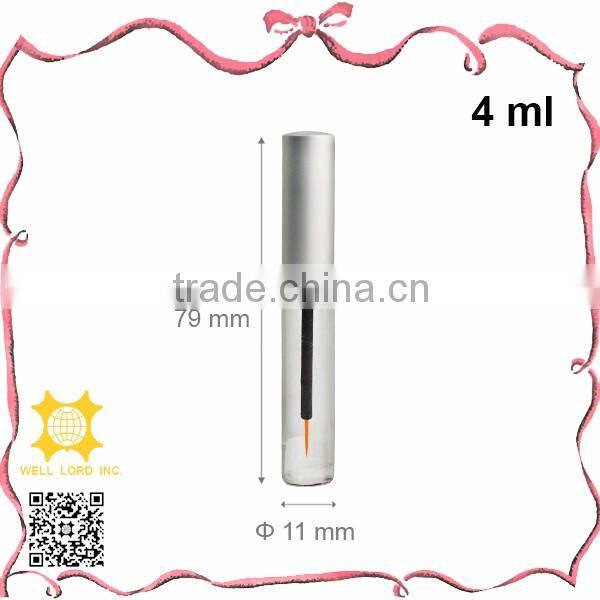 4ml easy carry silver cap plastic eyeliner cosmetic