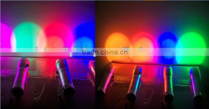 2 days delivery battery powered 10 color high power electric charge led flashlight