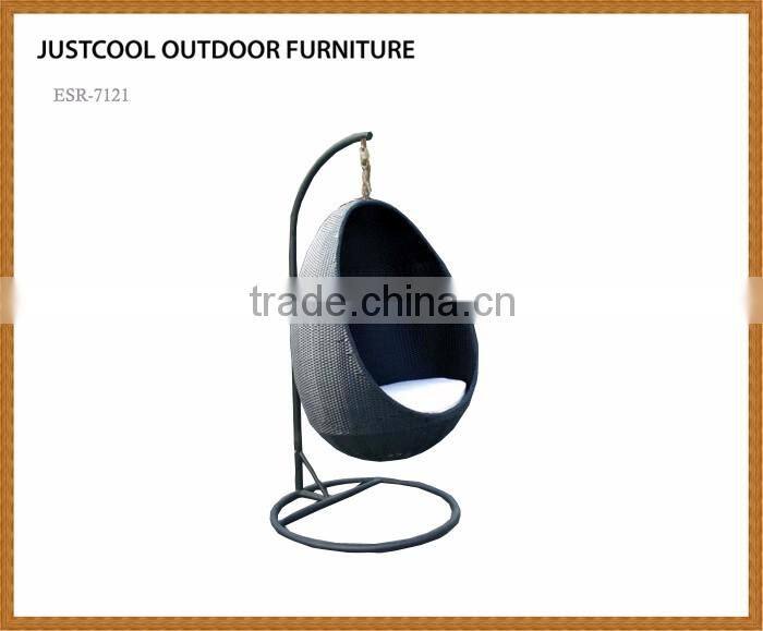Rattan Swing Patio Furniture Garden Hanging Egg Chair Cushion